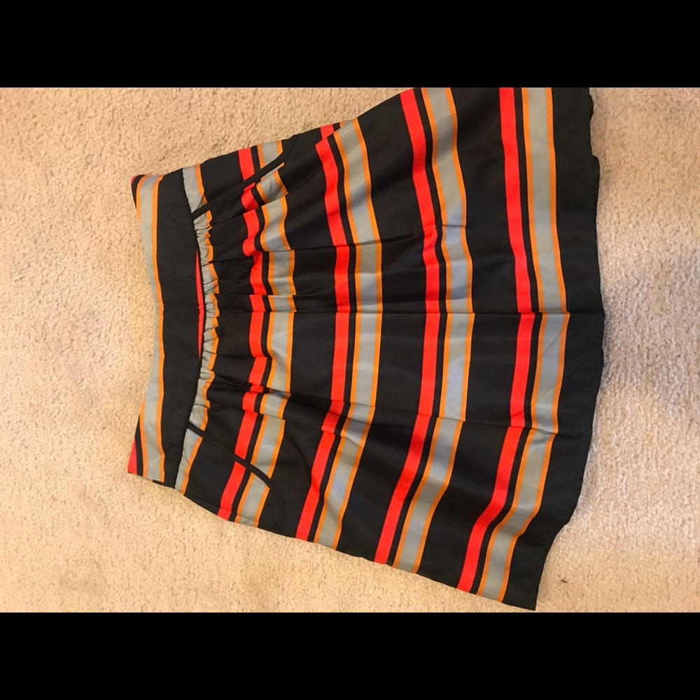 Silk striped skirt